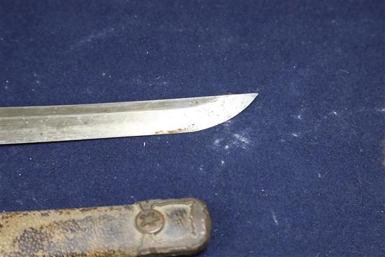 A WWII Japanese naval officers katana, 1940s, length of blade 66.5cm